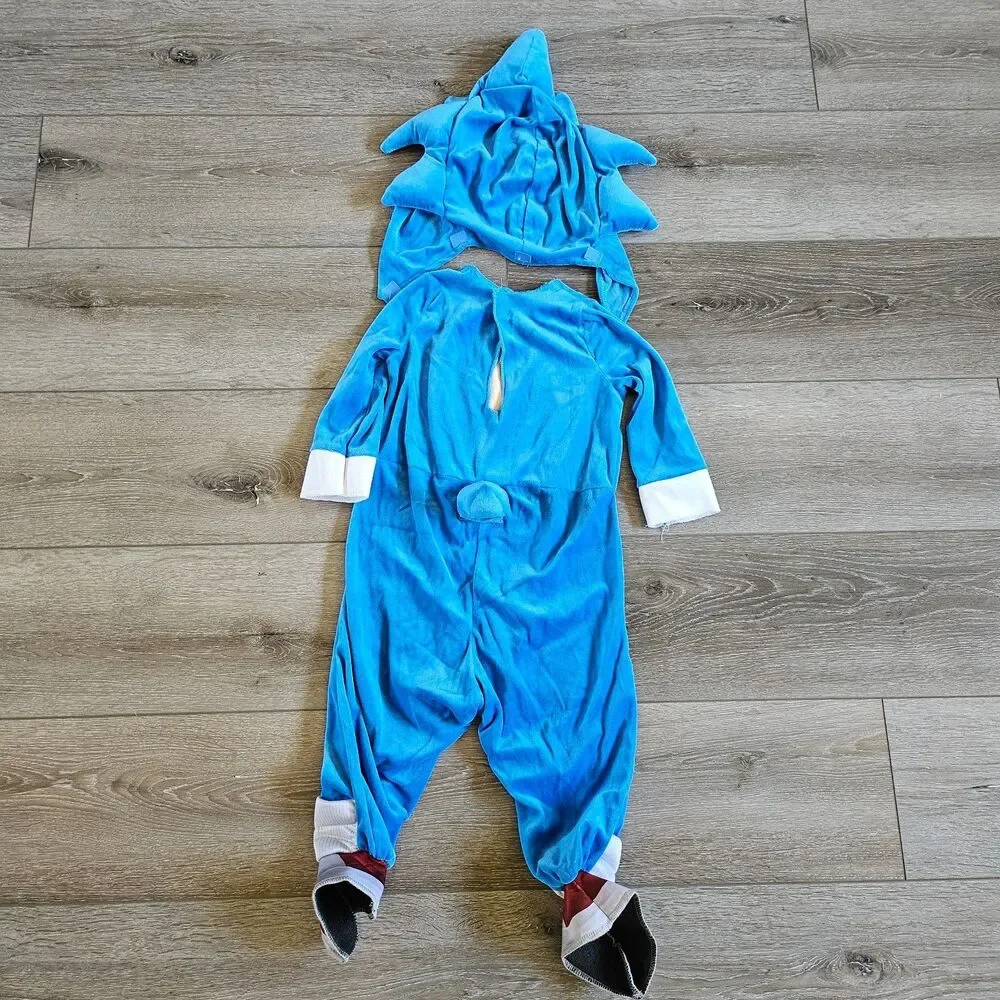 Sonic the Hedgehog Youth Costume Sonic 3 Movie Jumpsuit Cosplay Blue S 2T